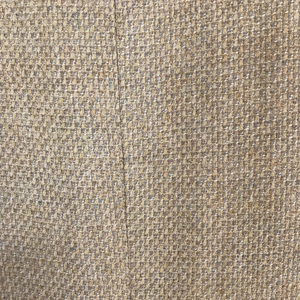 Tom James Bespoke Mens Filo A Mano 2 Button Blazer Size 50R‎ Tan Grey Bronze